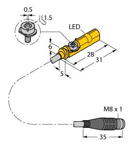 磁感应传感器 BIM-UNT-AP6X-0.3-PSG3S/3GD图片