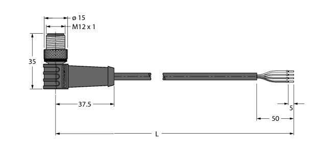耐高温执行器和传感器电缆 HT-WWAS4-5/S2430图片