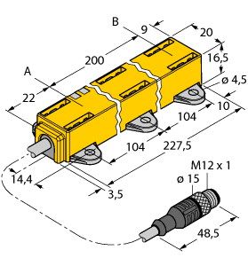 感应式直线位移传感器 LI200P1-Q17LM1-LIU5X2-0.3-RS5图片