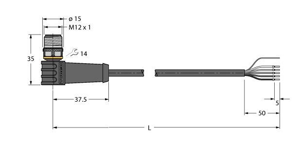 执行器/传感器电缆，PVC WSS4.5T-2/TEL图片