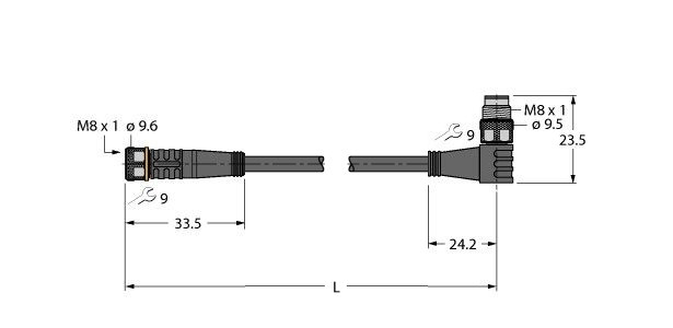 执行器、传感器及电缆、PUR PKG4M-2-PSW4M/TXL图片