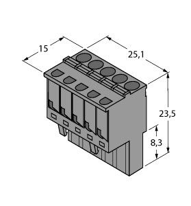 可插拔的笼式弹簧夹端子 IM-CC-5X2BK/2BK图片