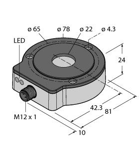 非接触式编码器，带不锈钢外壳 RI360P0-EQR24M0-IOLX2-H1141图片
