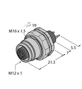 执行器/传感器电缆附件 EC-FKFDE8-P/16图片