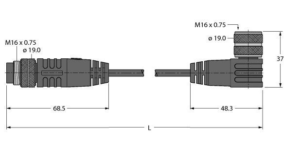 执行器和传感器线缆 BSM-BKWM19-E01-3/S90图片