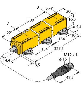 感应式直线位移传感器 LI300P1-Q17LM1-LIU5X2-0.3-RS5图片
