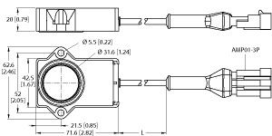 微型编码器 RI90P1-QR20-LU4X2-0.24-AMP01-3P图片