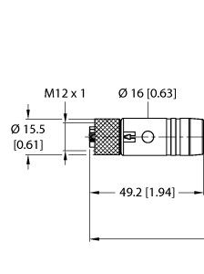 M12电源线 RKP56PKB-0.5/TXL图片