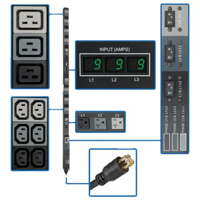PDU 3-PHASE METERED 208V 120V PDU3MV6L2130图片