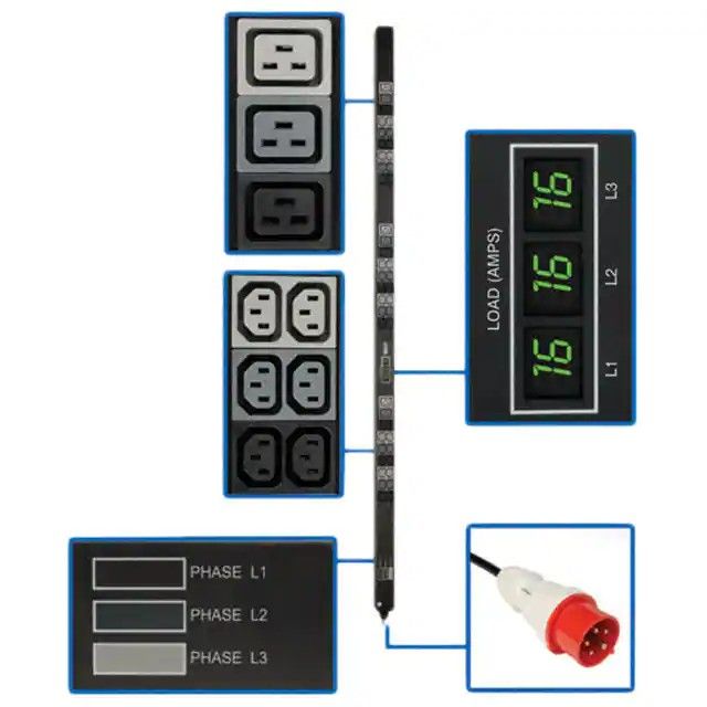 PDU 3-PHASE METER 240V/230V/220V PDU3XMV6G20图片
