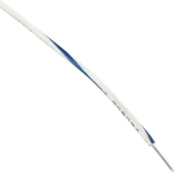 18AWG 电子线电线实心白，有蓝色条纹 600V 5000'(1524.0m) 6715S WU013图片