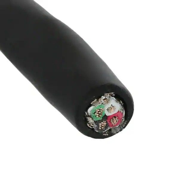 4 芯多芯线缆黑色 20AWG 箔，编织线 100.0'(30.5m) 25154 BK005图片
