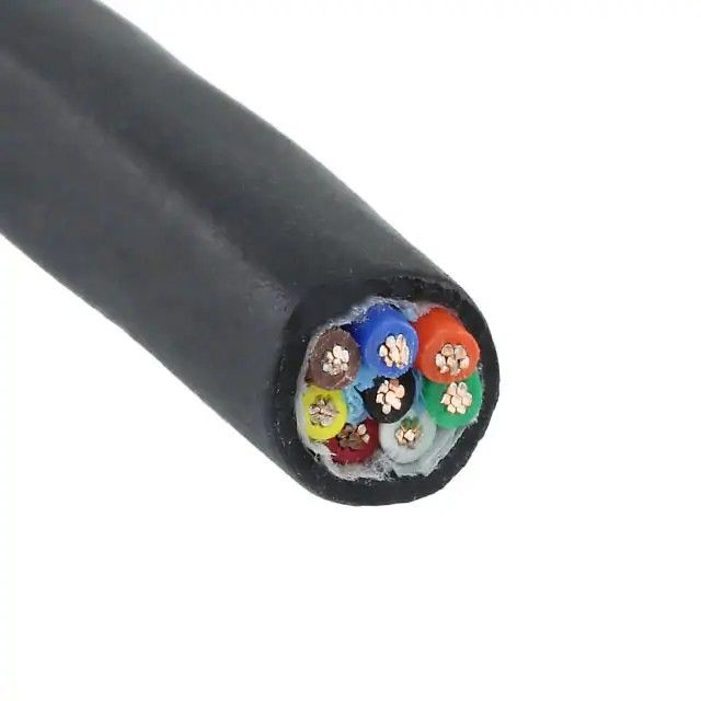 8 芯多芯线缆黑色 20AWG 100.0'(30.5m) 25058 BK005图片
