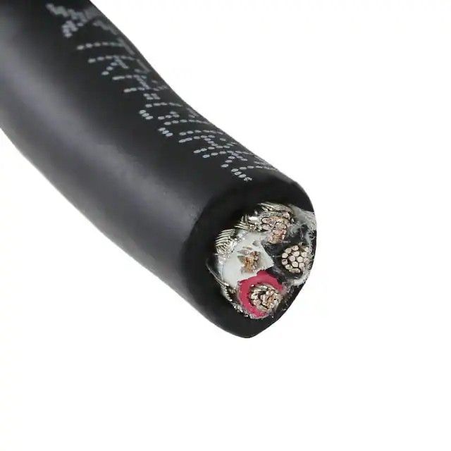 3 芯多芯线缆黑色 18AWG 箔，编织线 100.0'(30.5m) 45163 BK005图片