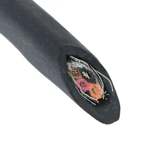 4 芯多芯线缆黑色 22 AWG 箔，编织线 1000.0'(304.8m) 45104 BK001图片