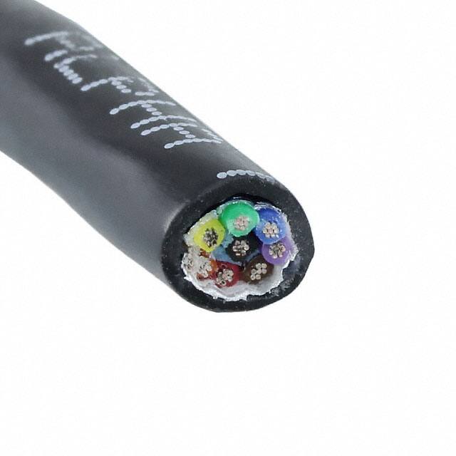 8 芯多芯线缆黑色 22 AWG 箔 1000.0'(304.8m) 45198 BK001图片