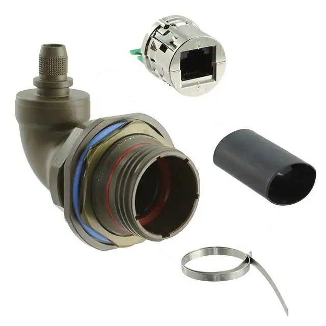 模块化连接器-插孔 8p8c(RJ45，以太网) 90°角(直角)屏蔽 KIT40771图片