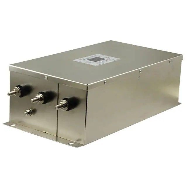 三相(角接) EMC/EMI 线路滤波器 440VAC 50/60Hz 两级螺纹接线柱(M6) 100TDS84C图片