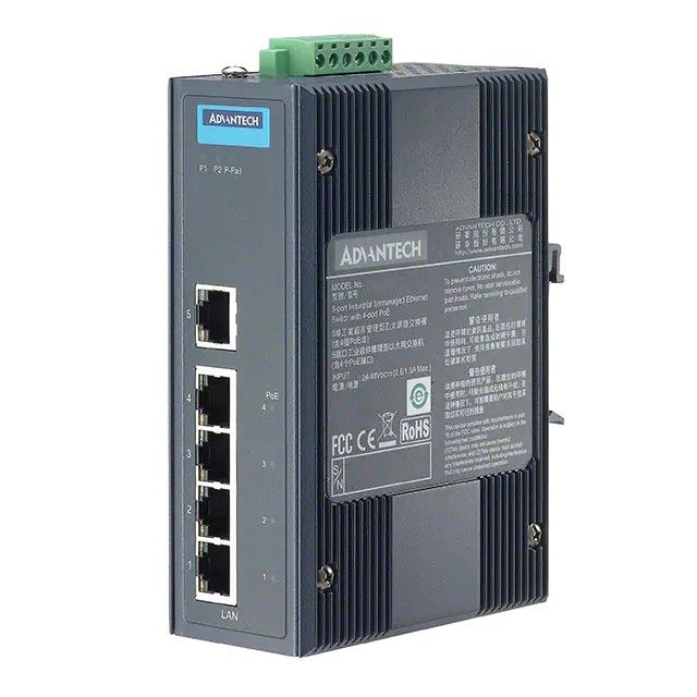 网络交换机-非托管型 5 个端口 IP30 EKI-2525PA-AE图片