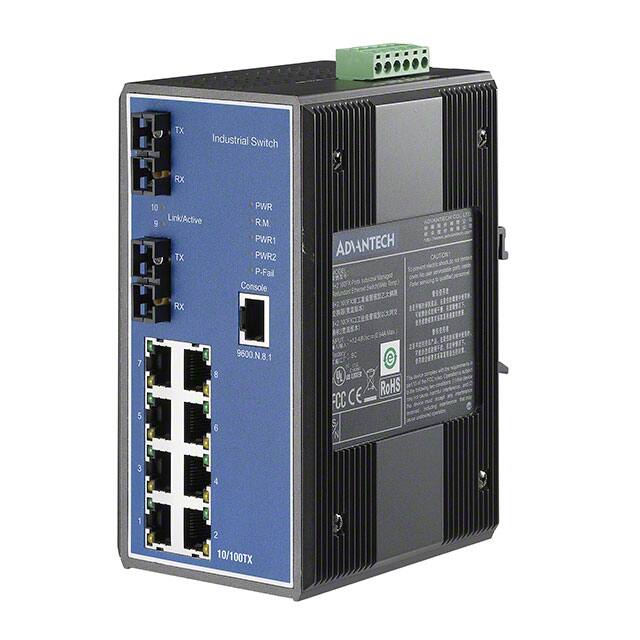 网络交换机-托管型 10 个端口 IP30 EKI-7559SI-AE图片