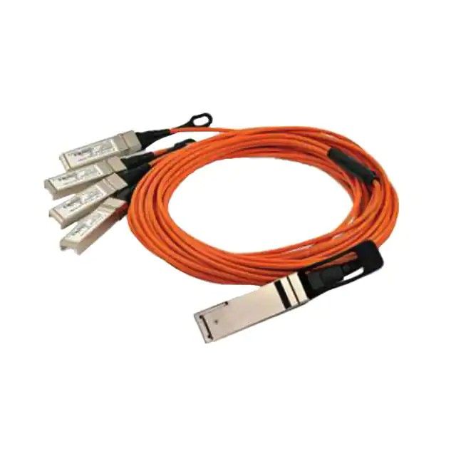 20(4)，38 18 位置 QSFP+，SFP+(4)插头至插头(4) 32.81'(10.00m)橙色无屏蔽 FCBN510QE2C10图片