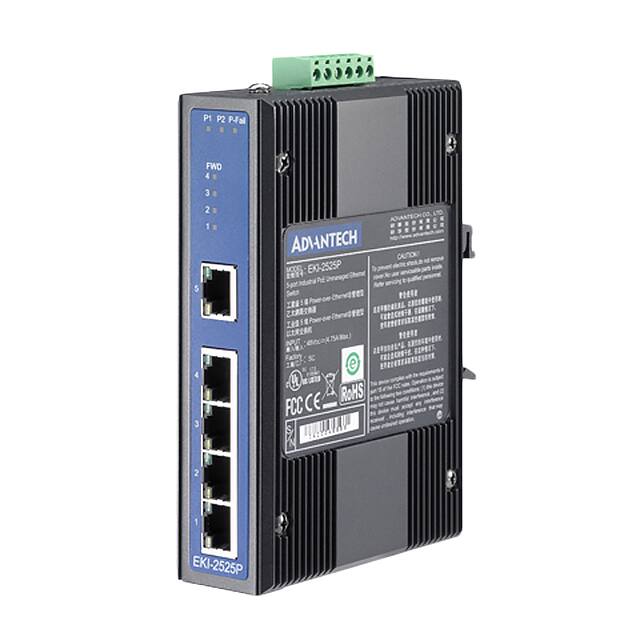 网络交换机-非托管型 5 个端口 IP30 EKI-2525P-BE图片