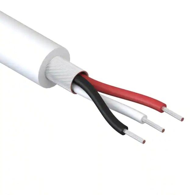 3 芯多芯线缆白色 28AWG 螺线形 1000.0'(304.8m) 30-00456图片