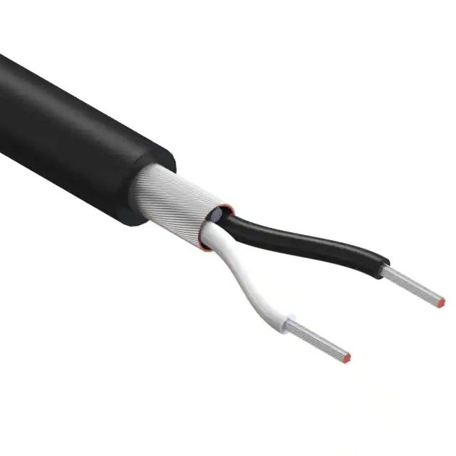 2 芯多芯线缆黑色 28AWG 螺线形 498.7'(152.0m) 30-00653图片