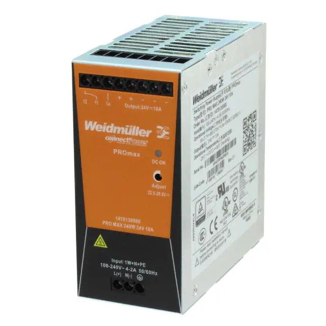 封闭式 AC DC 转换器 1 输出 24V 10A 85 ~ 277 VAC，80 ~ 370 VDC 输入 1478130000图片