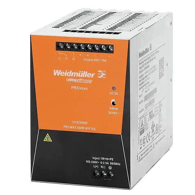 封闭式 AC DC 转换器 1 输出 24V 20A 320 ~ 575 VAC，450 ~ 800 VDC 输入 1478190000图片