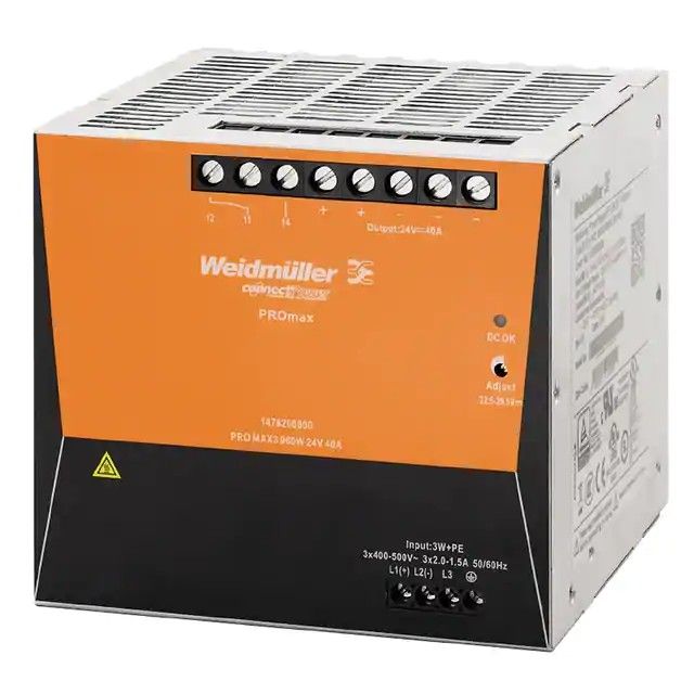 封闭式 AC DC 转换器 1 输出 24V 40A 320 ~ 575 VAC，450 ~ 800 VDC 输入 1478200000图片