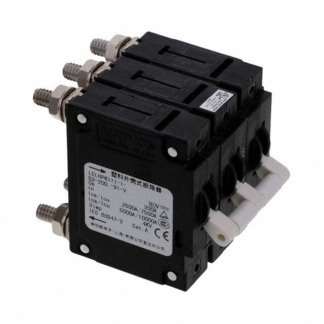 断路器磁性(液力延迟) 200A AC DC 按片面板安装 LELHPK111-1-52-200.-91-V图片