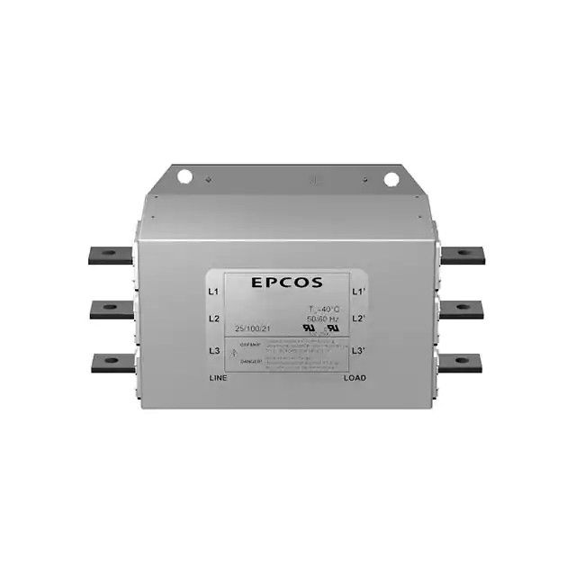 三相(角接) EMC/EMI 线路滤波器 1.25kA AC 50/60Hz 两级端子柱 B84143B1250S080图片