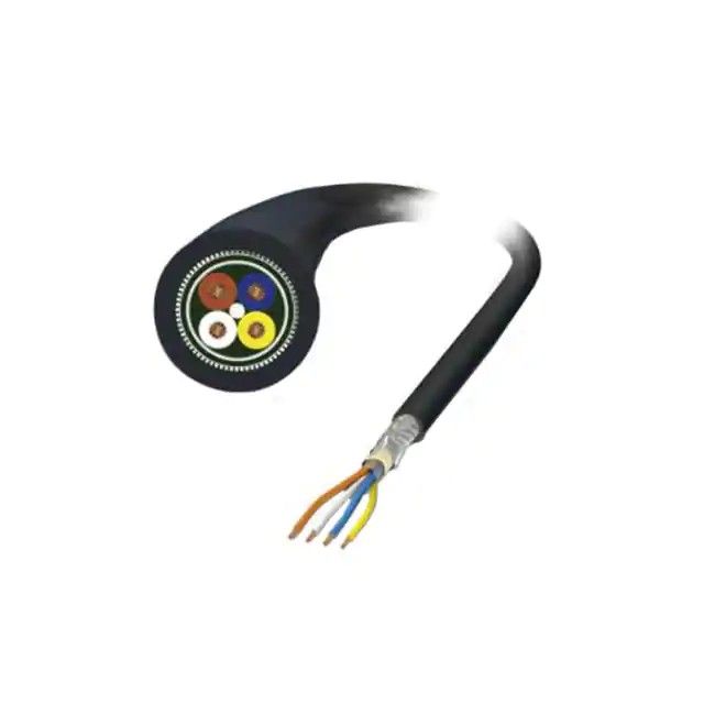 4(1 个双绞四芯)芯多线对，Cat5 线缆黑色 22 AWG 箔，编织线 328.1'(100.0m) 1416570图片