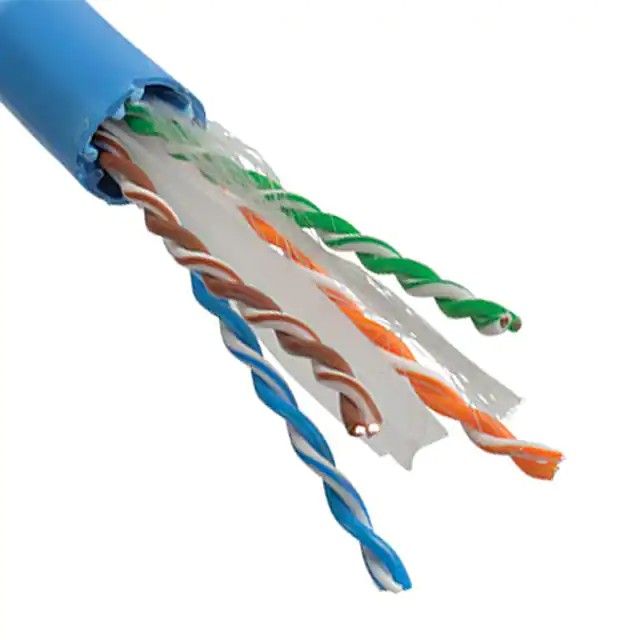 8(4 对)芯多线对，Cat6a 线缆蓝色 24 AWG 1000.0'(304.8m) N223-01K-BL图片
