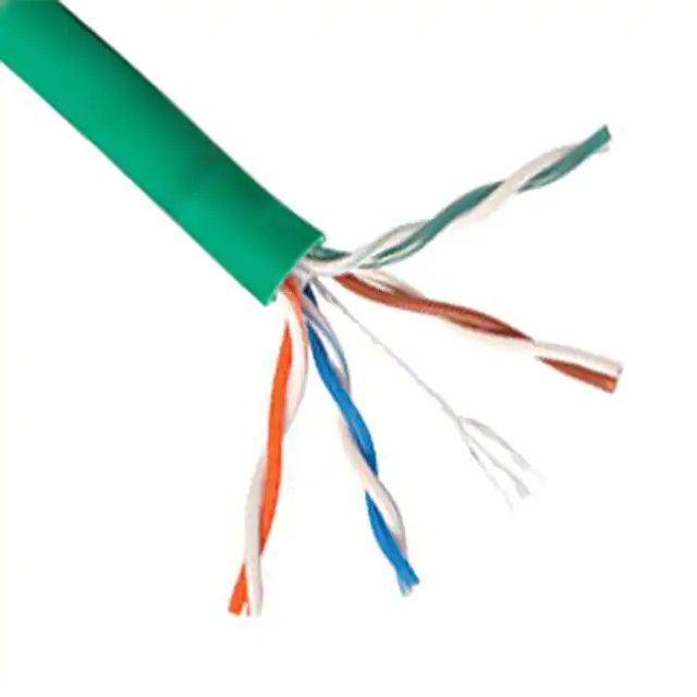 8(4 对)芯多线对，Cat6 线缆绿色 23 AWG 1000.0'(304.8m) N224-01K-GN图片