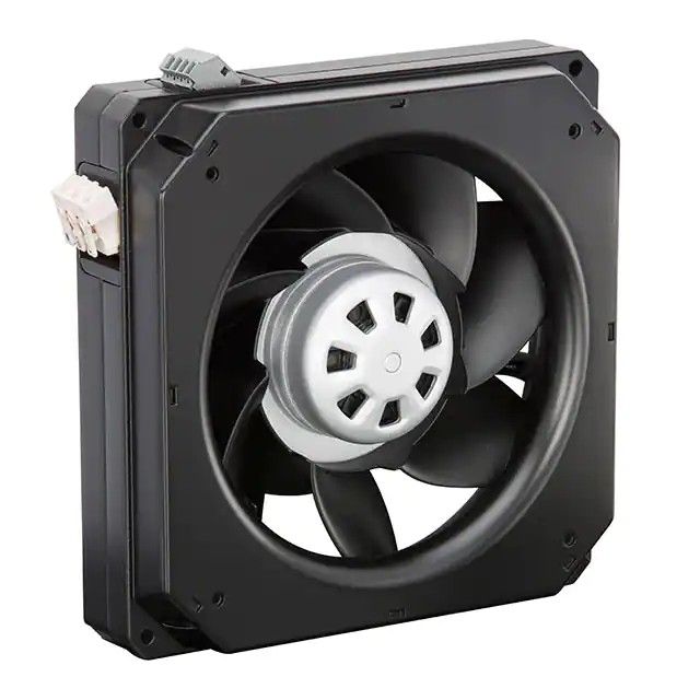 风扇管轴式 230VAC 方形-245.5mm 长 x 245.5mm 高滚珠 547.0 CFM(15.32m³/min)端接块 K3G200-AD21-01图片