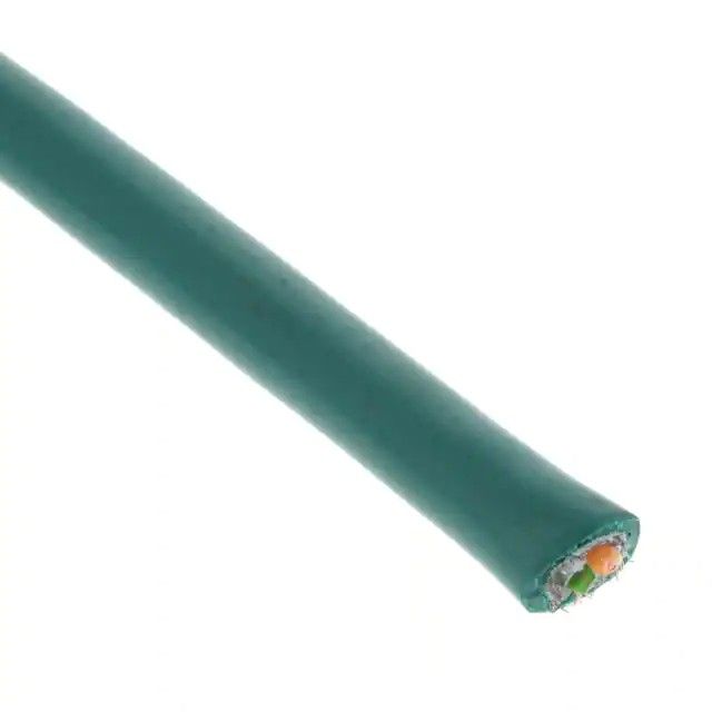 4(2 对双绞线)芯多线对，Cat5e 线缆青色 26AWG 箔，编织线 328.1'(100.0m) 1554216001图片