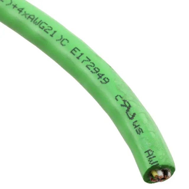 12 芯多芯线缆绿色 21 AWG，22 AWG 编织线 656.2'(200.0m) 1553219007图片