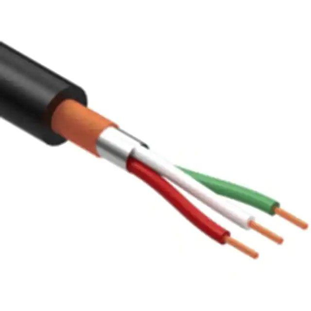 3 芯多芯线缆黑色 28AWG 箔片，螺线 502.0'(153.0m) 30-00179图片