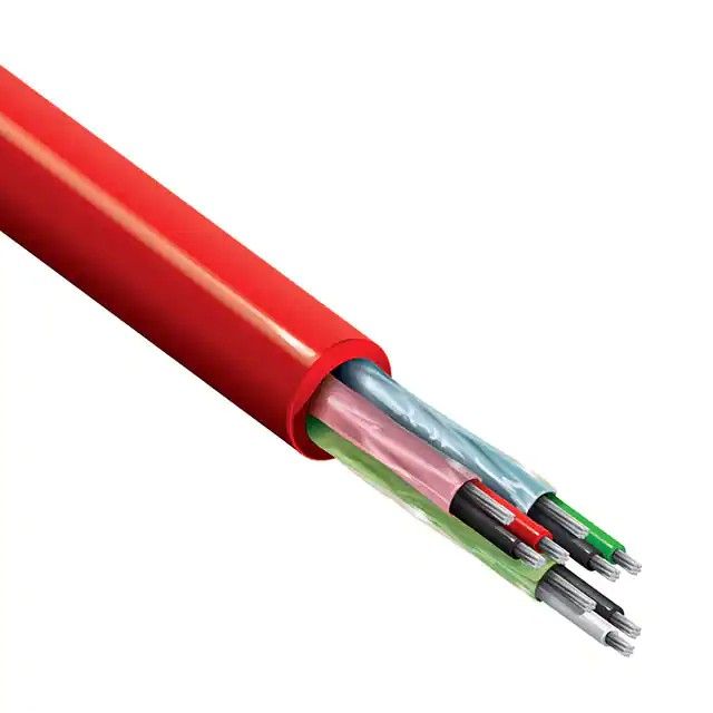 6(3 对双绞线)芯多线对线缆红色 22 AWG 箔 100.0'(30.5m) 88777 002100图片