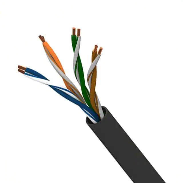 8(4 对)芯多线对，Cat5e 线缆黑色 24 AWG-1000.0'(304.8m) 7928A 0101000图片