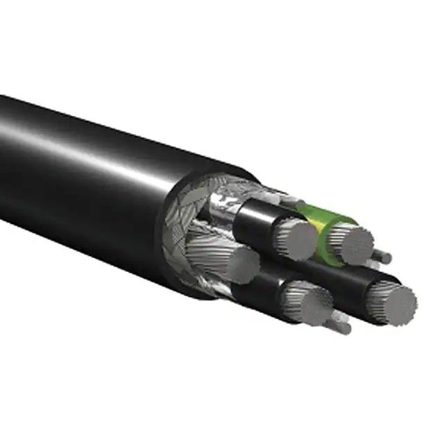 4 芯多芯线缆黑色 10 AWG 箔，编织线 1000.0'(304.8m) 29503F 0101000图片