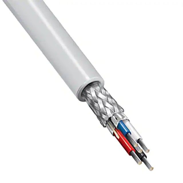 4(2 对)芯多线对线缆灰色 22 AWG，24 AWG 箔，编织线 500.0'(152.4m) 3084F T5U500图片