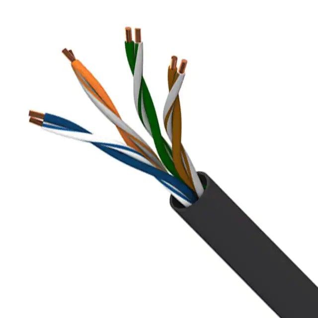 8(4 对双绞线)芯多线对，Cat5e 线缆蓝色 24 AWG 1000.0'(304.8m) 7918A 0061000图片