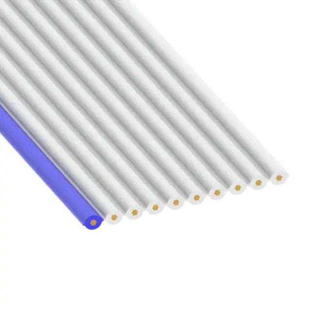 扁平带状电缆白色 10 导线 0.025