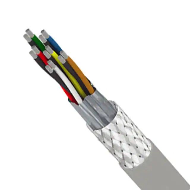12(6 对)芯多线对线缆灰色 22 AWG 箔，编织线 500.0'(152.4m) 76706TS 008500图片