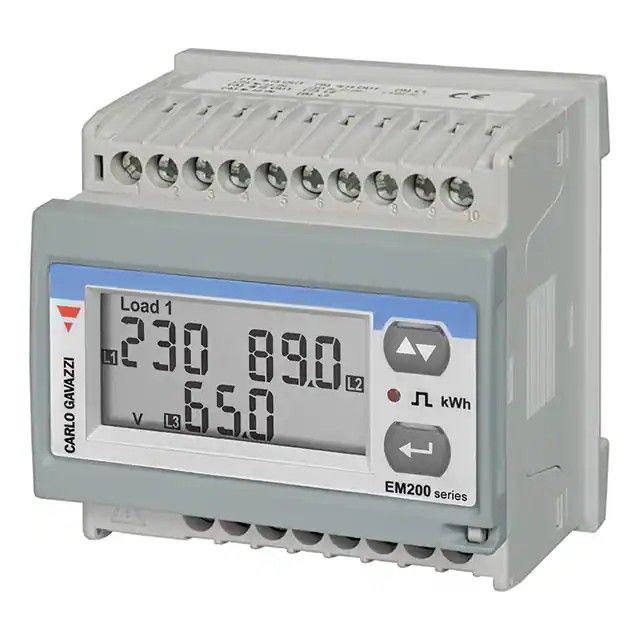 能量监测器(功率计) LCD-黑色字符，白色背光显示面板安装 EM21072DAV63XOSX图片