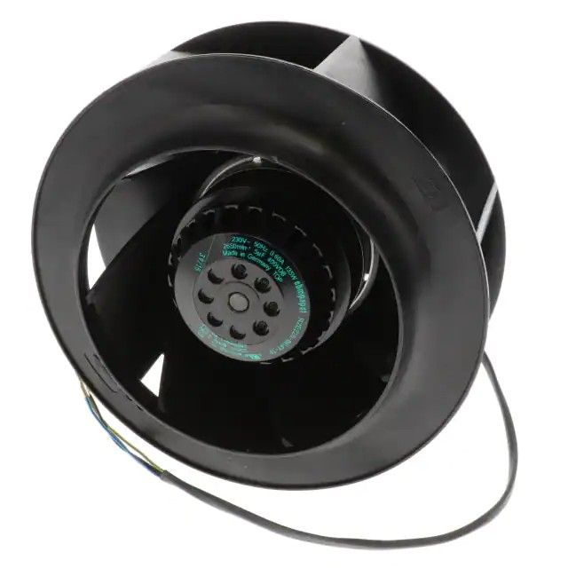 风扇电动叶轮 230VAC 圆形-225mm 直径滚珠 4 根带接线端子的引线 R2E225-BE47-18图片