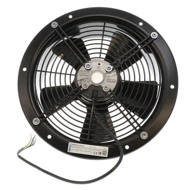 风扇管轴式 230VAC 圆形-320mm 直径滚珠 4 根带接线端子的引线 W2E250-CE65-02图片